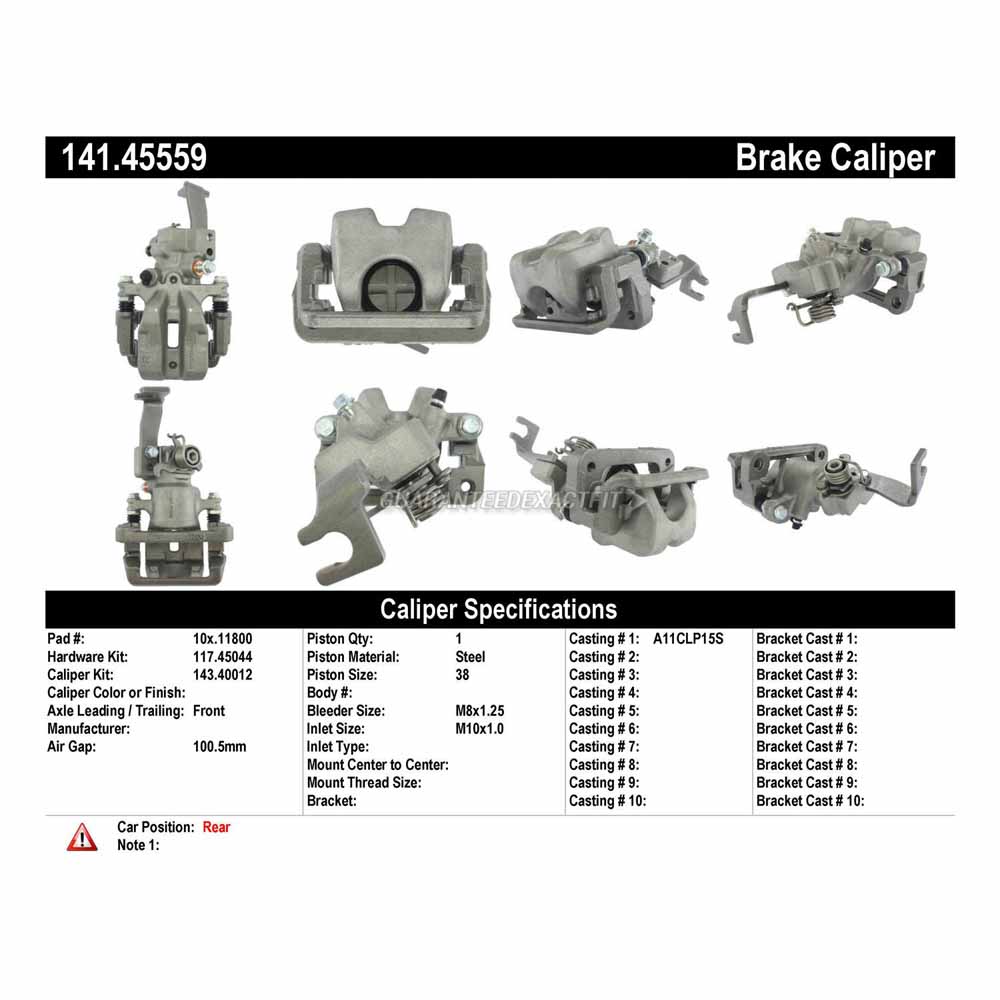 2012 Mazda MX-5 Miata Brake Caliper