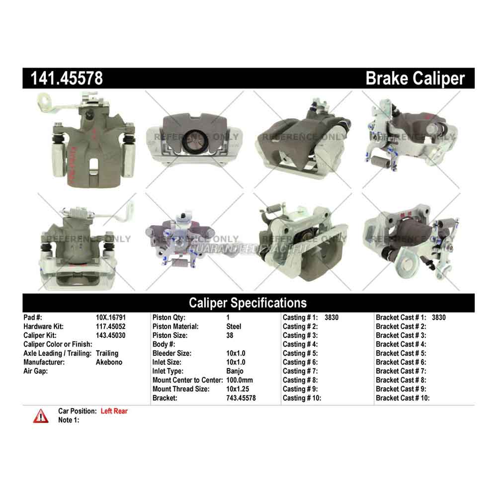 2017 Mazda 3 Brake Caliper
