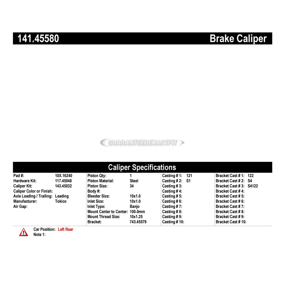 2017 Mazda CX-3 Brake Caliper