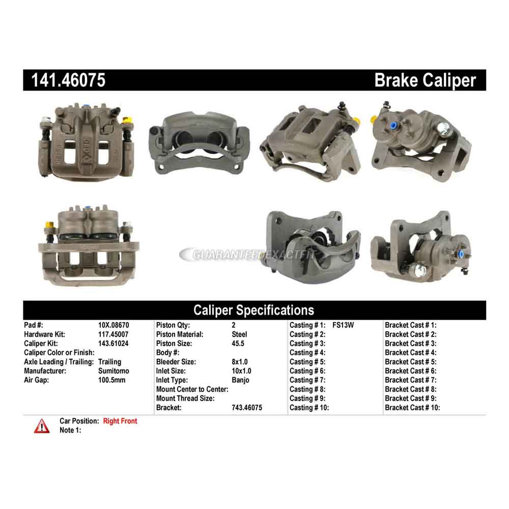 2000 Mitsubishi Montero Brake Caliper