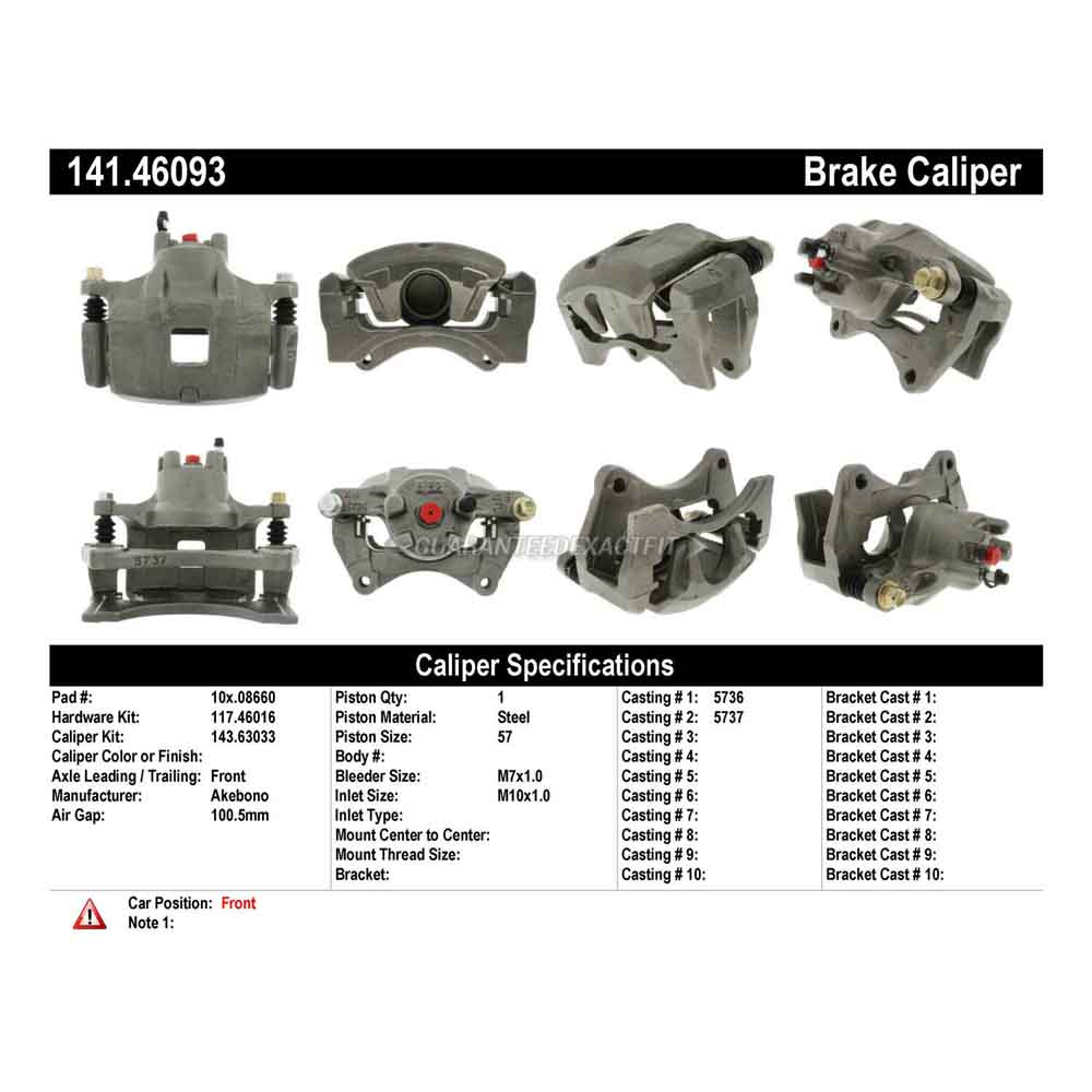 2012 Mitsubishi Outlander Brake Caliper