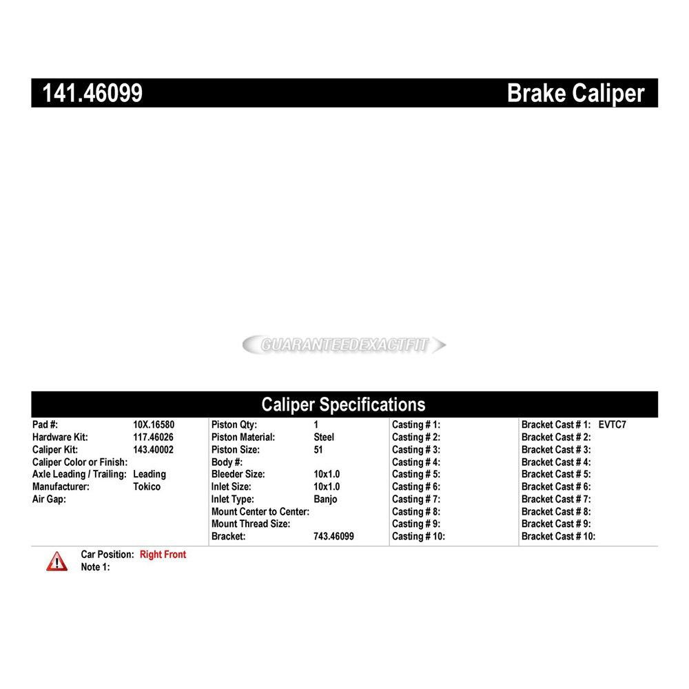2012 Mitsubishi i-MiEV Brake Caliper