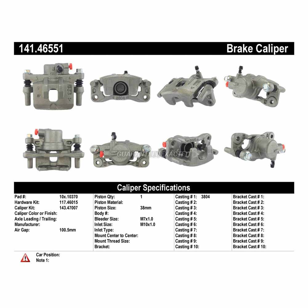 2004 Mitsubishi Lancer Brake Caliper