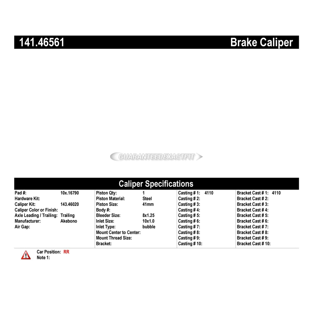2014 Mitsubishi Outlander Brake Caliper