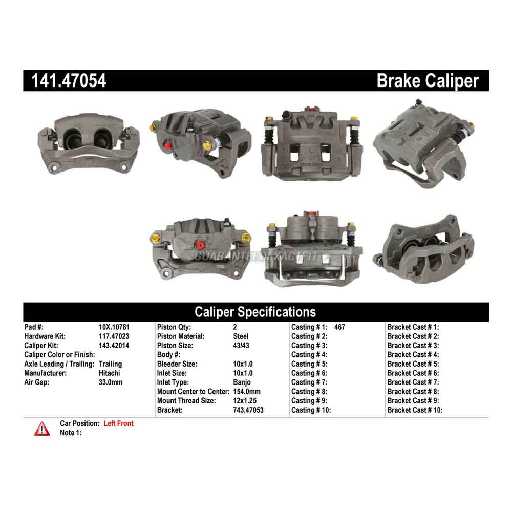 2015 Subaru Legacy Brake Caliper