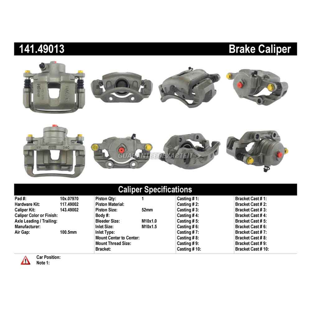 2000 Daewoo Lanos Brake Caliper