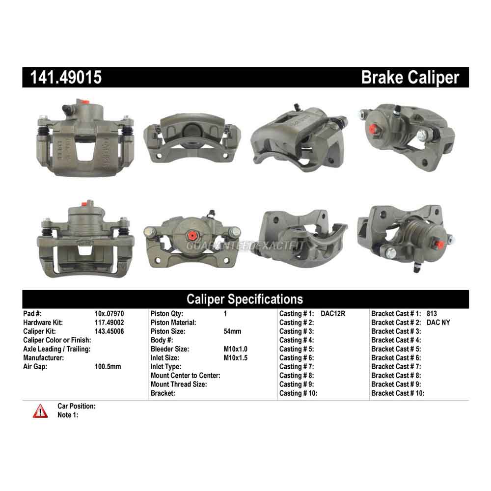 2016 Chevrolet Spark EV Brake Caliper