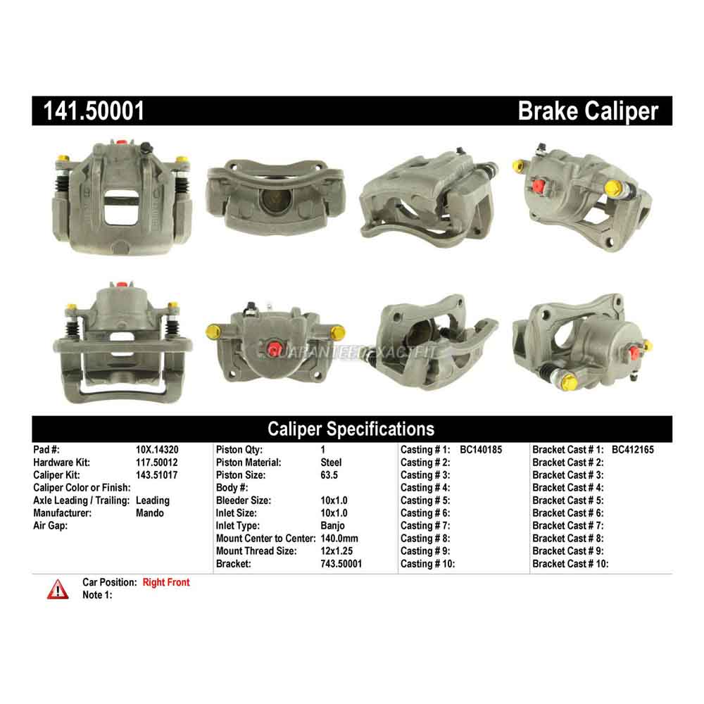 2017 Kia Sorento Brake Caliper
