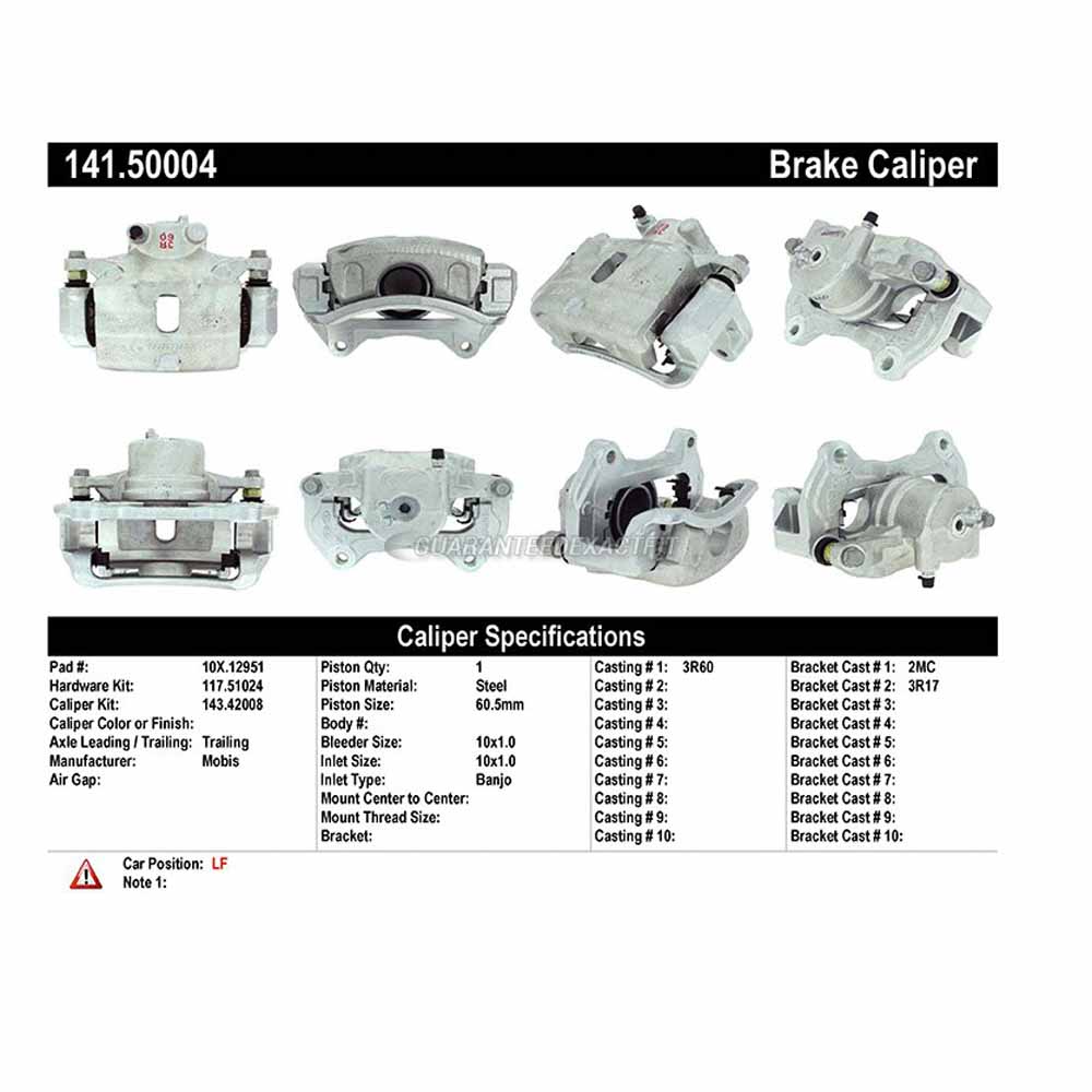 2015 Kia Cadenza Brake Caliper