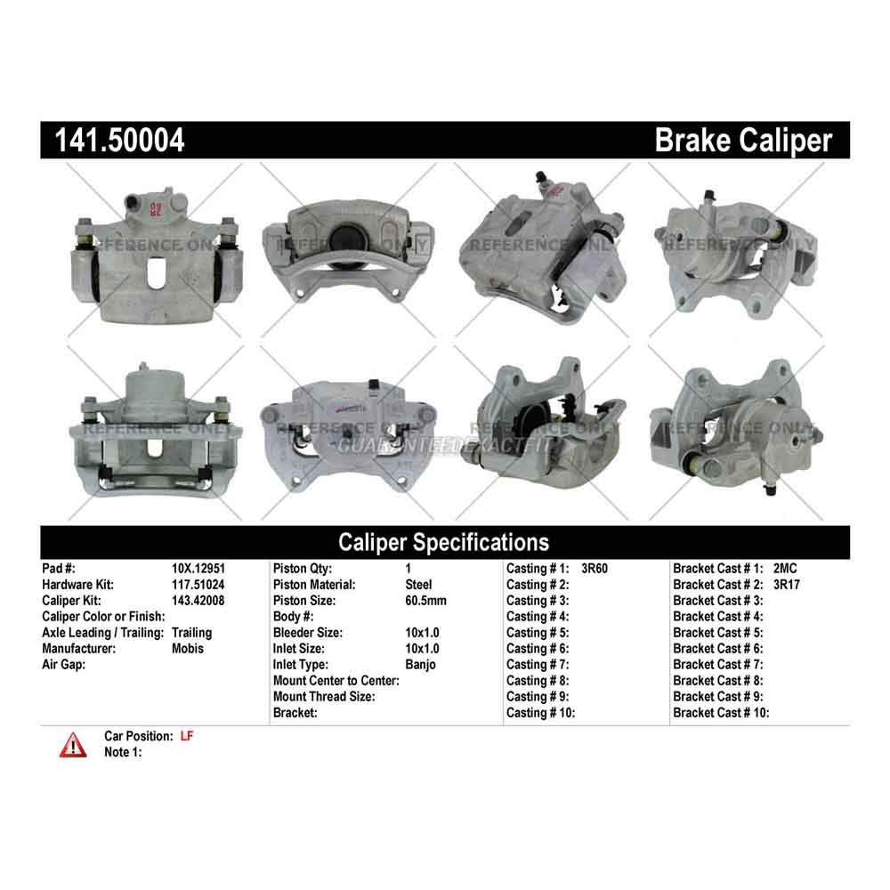 2015 Kia Cadenza Brake Caliper