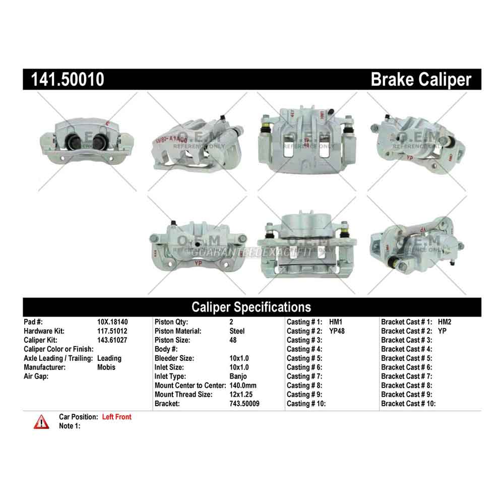 2017 Kia Sedona Brake Caliper