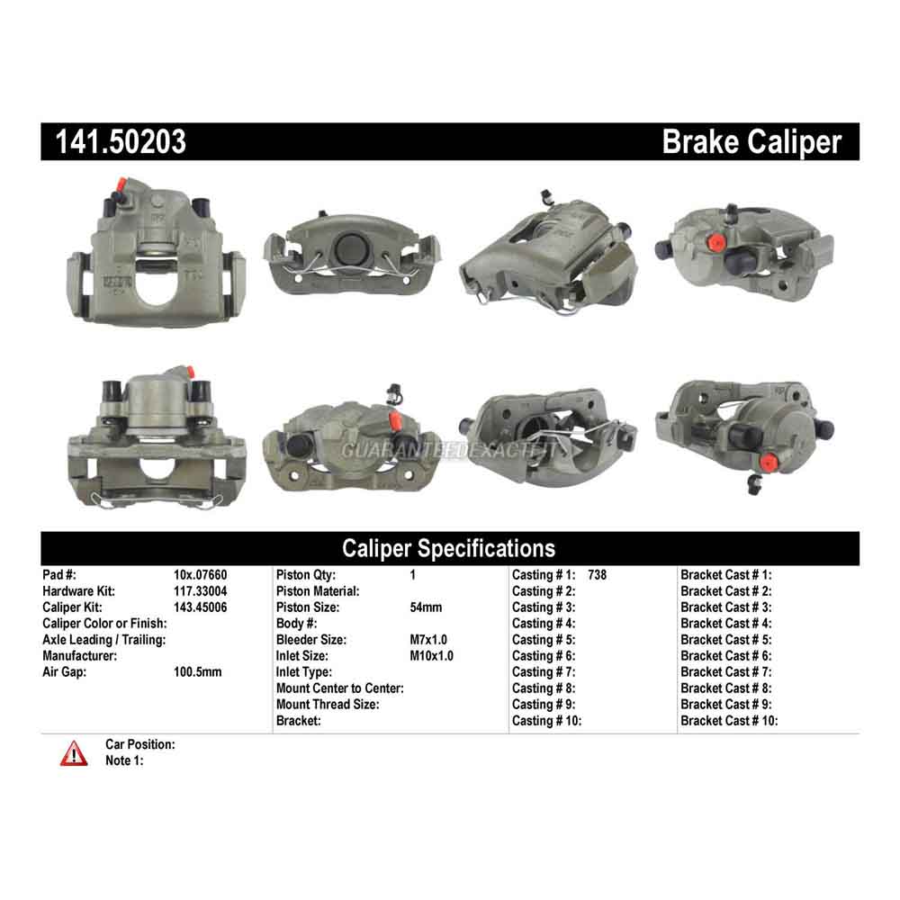 2000 Kia Sephia Brake Caliper