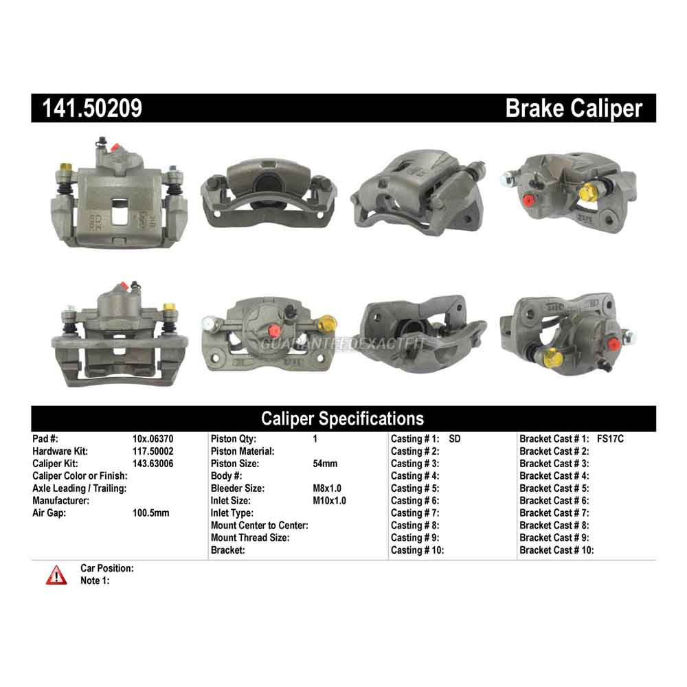 2001 Kia Sephia Brake Caliper