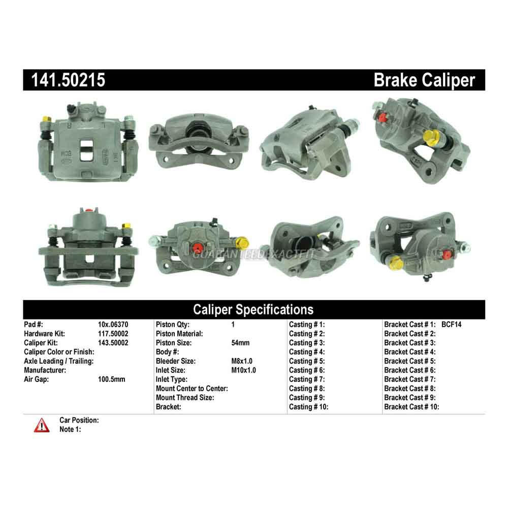 2003 Kia Rio Brake Caliper