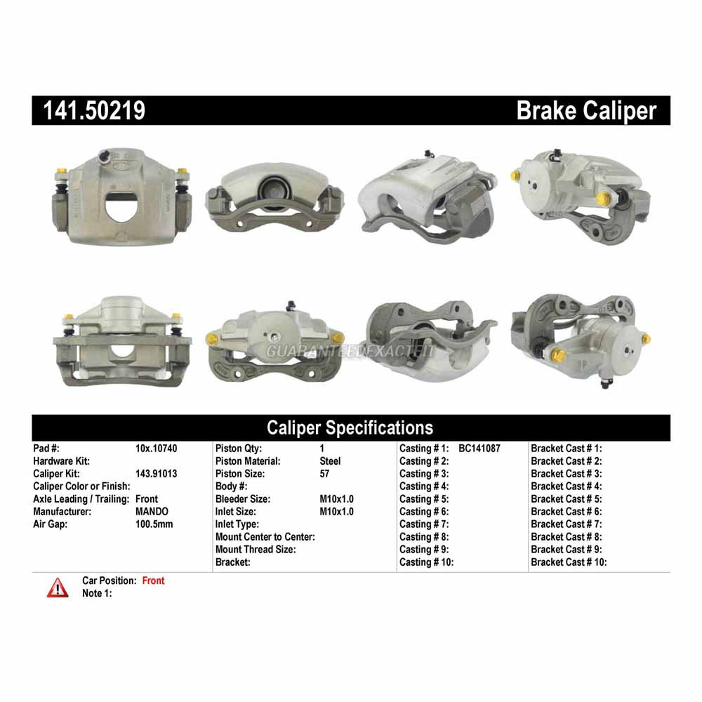 2004 Kia Spectra Brake Caliper