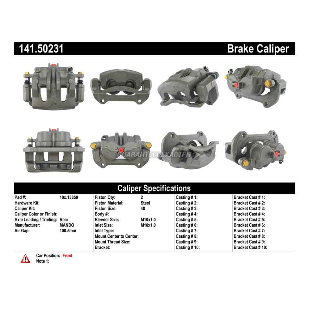 2009 Kia Borrego Brake Caliper