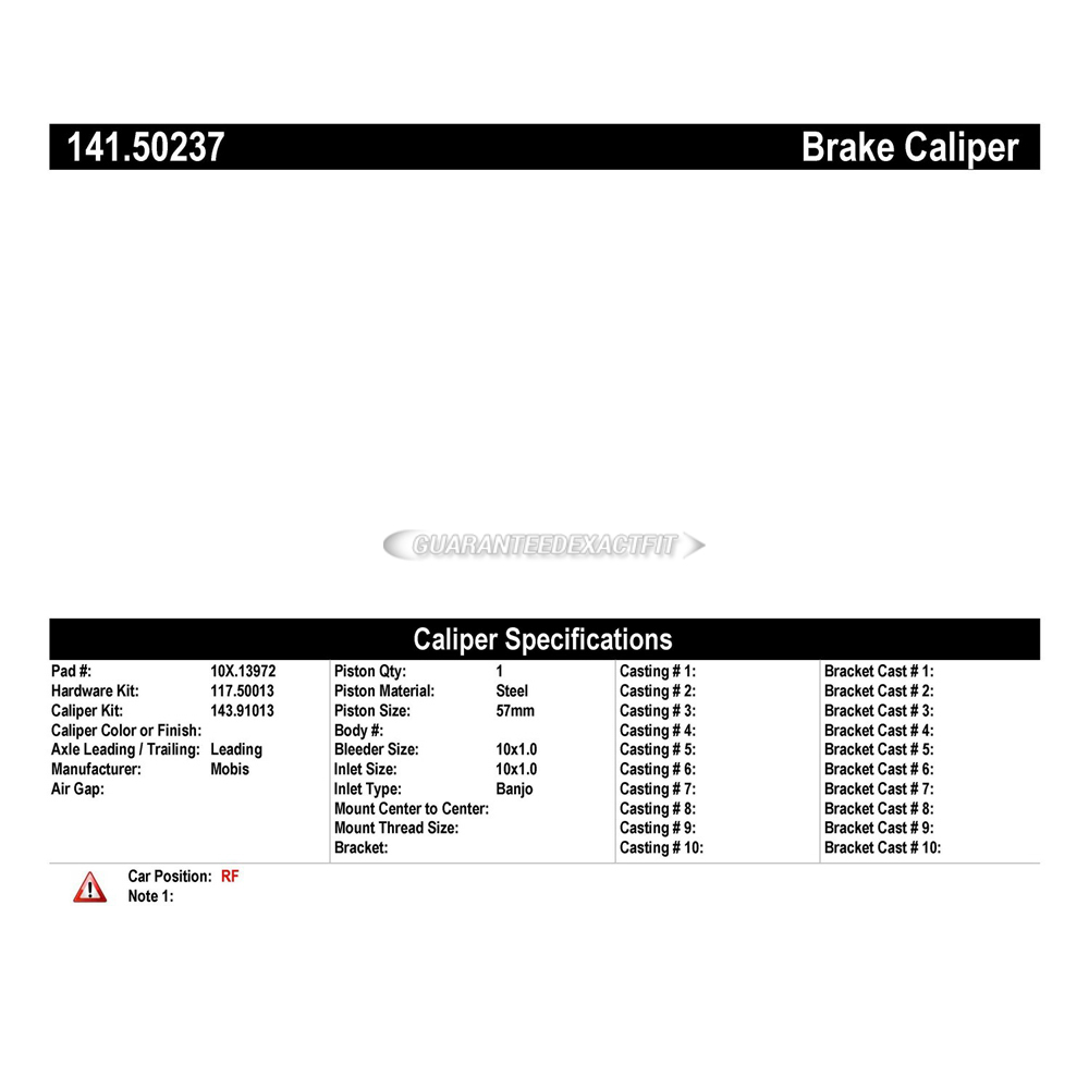 2017 Kia Soul Brake Caliper