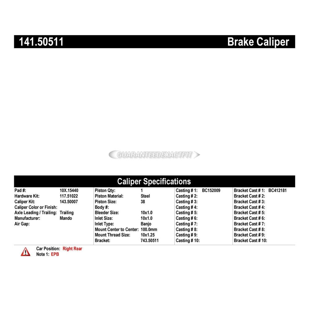 2014 Kia Optima Brake Caliper