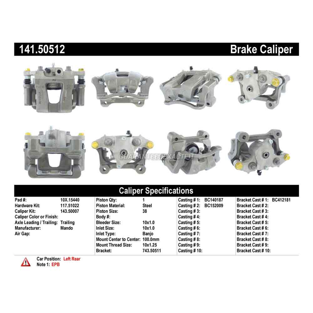 2015 Kia Optima Brake Caliper