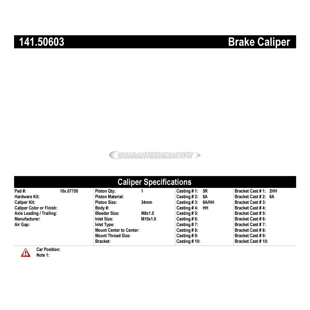 2000 Kia Sephia Brake Caliper