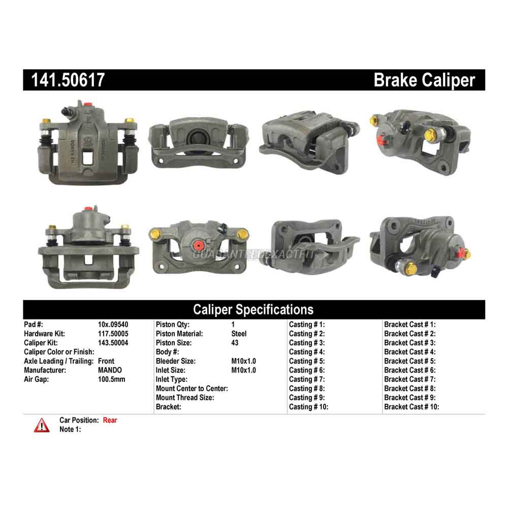 2007 Kia Sorento Brake Caliper