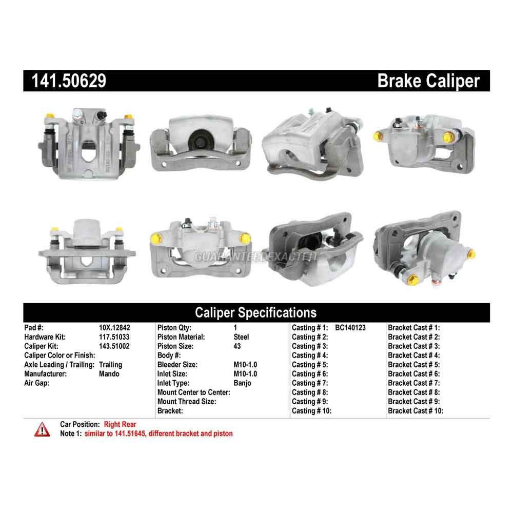 2017 Kia Sorento Brake Caliper