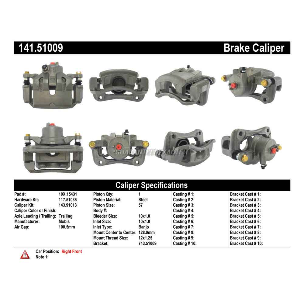 2016 Kia Forte Brake Caliper