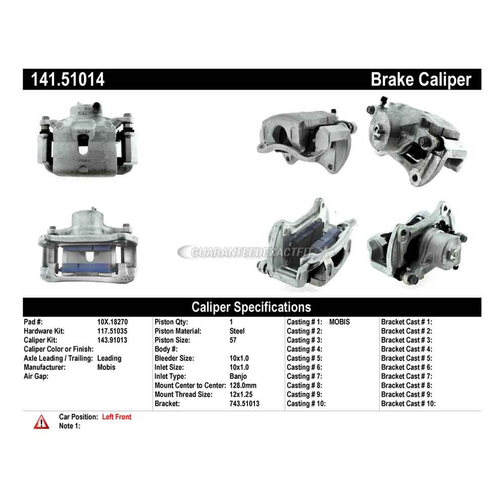2017 Hyundai Veloster Brake Caliper