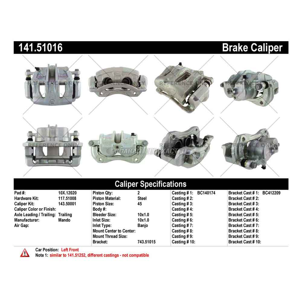 2014 Hyundai Santa Fe Brake Caliper