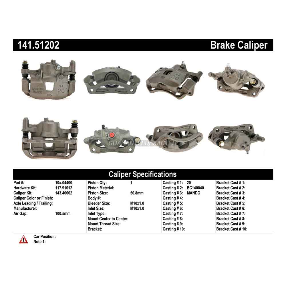 1987 Hyundai Excel Brake Caliper