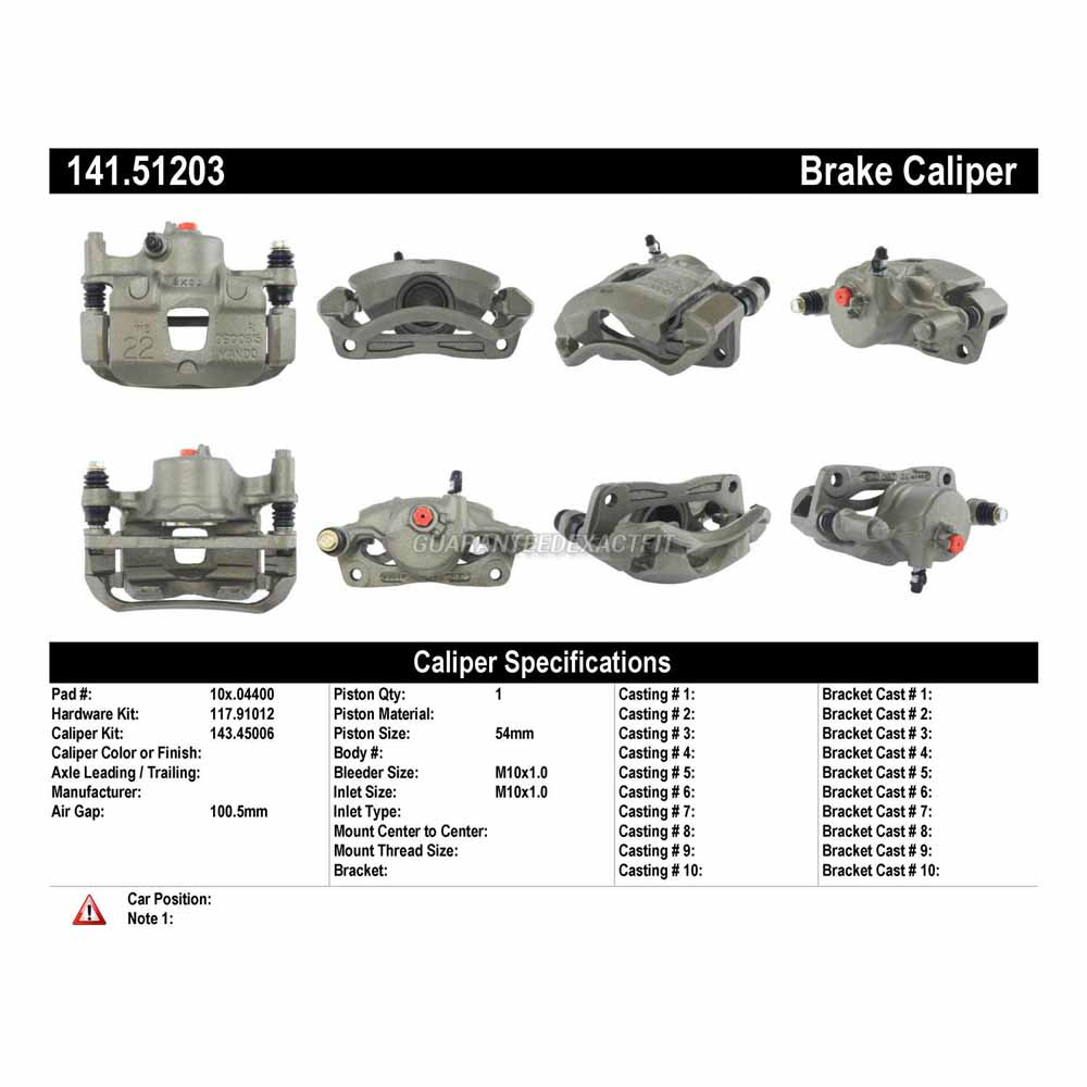 1992 Hyundai Excel Brake Caliper