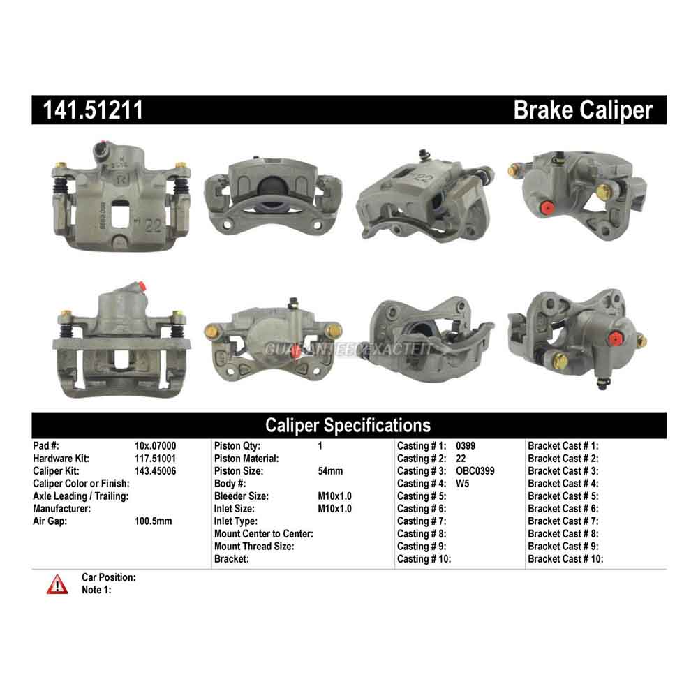 1995 Hyundai Elantra Brake Caliper