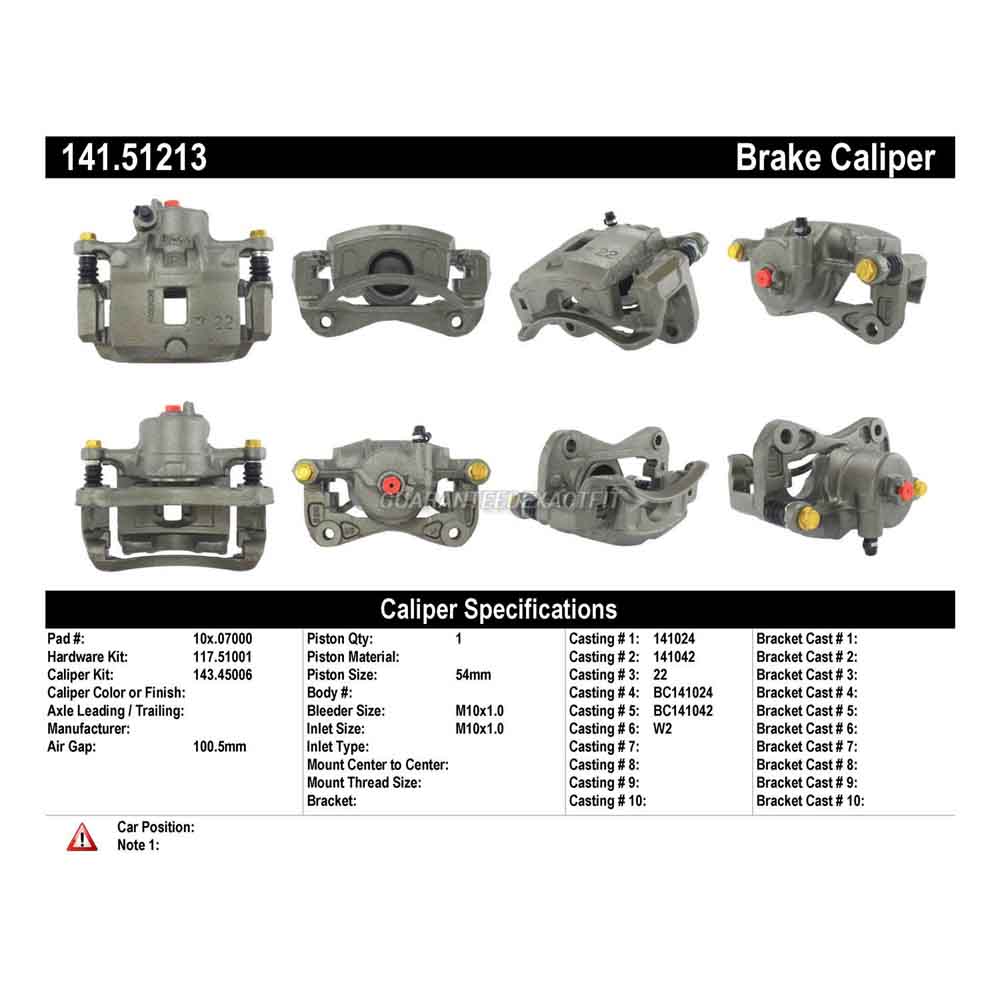 1998 Hyundai Tiburon Brake Caliper