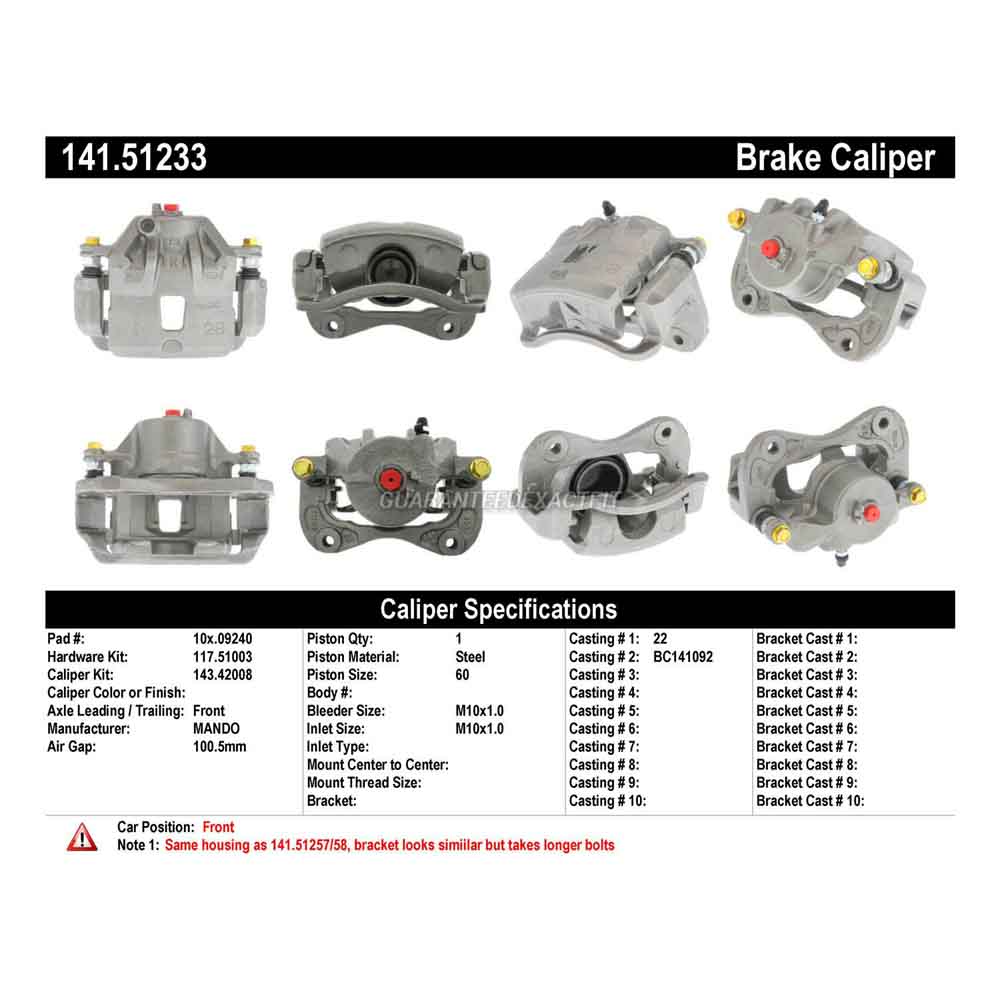 2005 Hyundai Tucson Brake Caliper