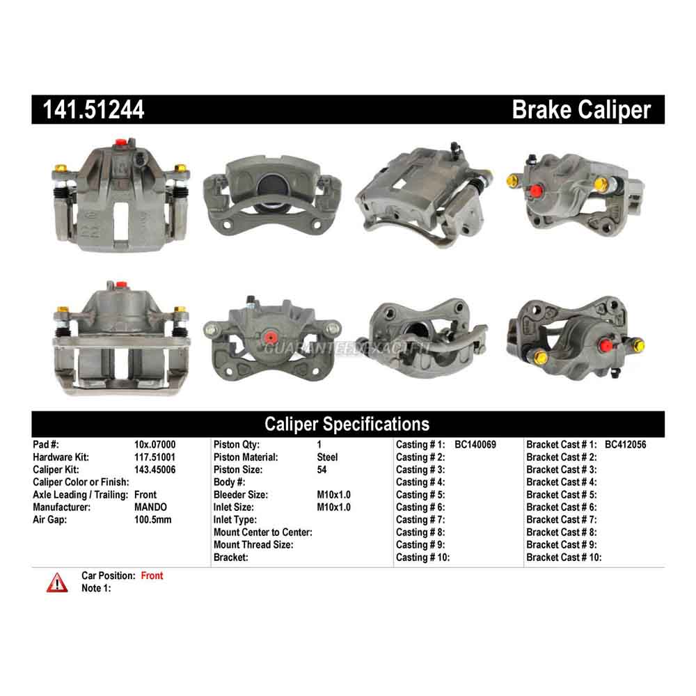 2005 Hyundai Elantra Brake Caliper