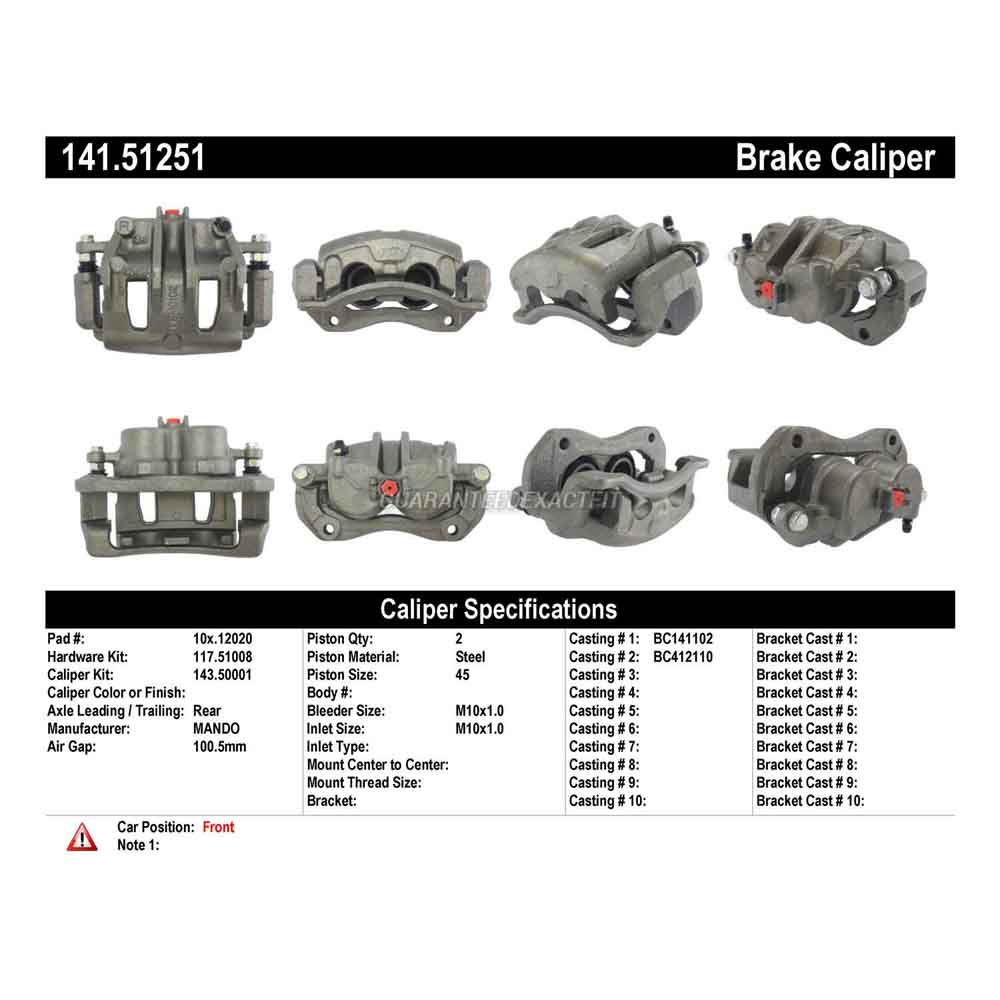 2007 Hyundai Santa Fe Brake Caliper