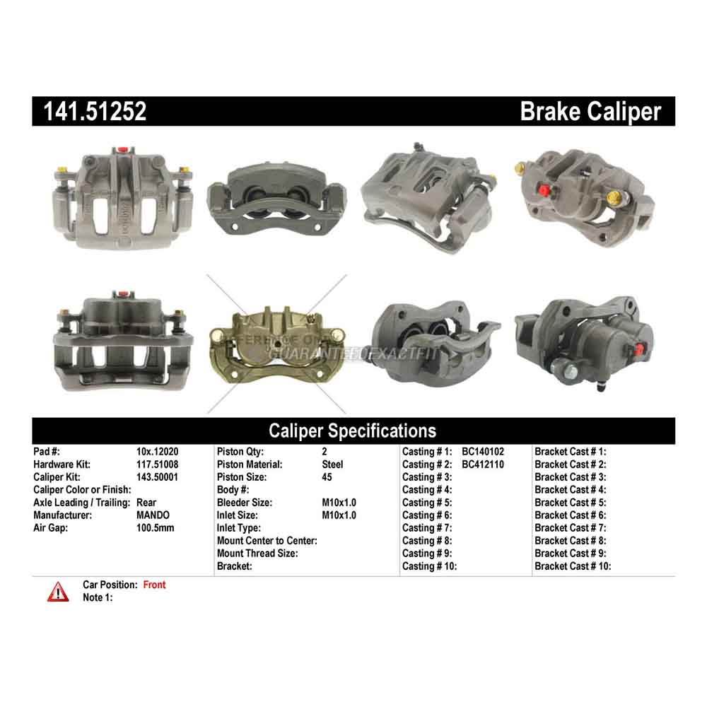 2007 Hyundai Santa Fe Brake Caliper