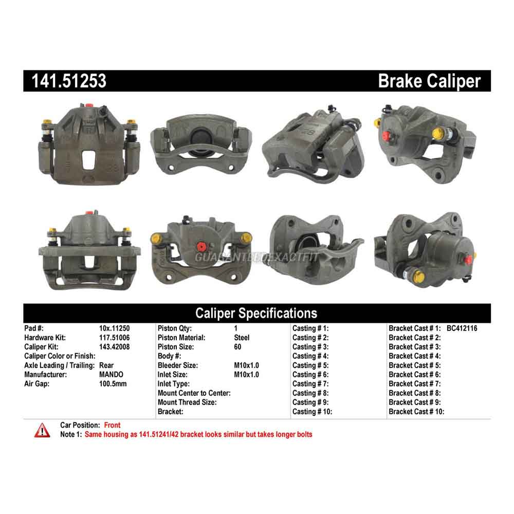 2009 Hyundai Azera Brake Caliper