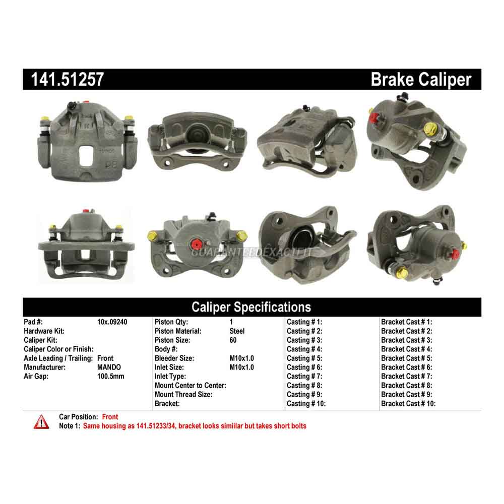 2009 Hyundai Tucson Brake Caliper