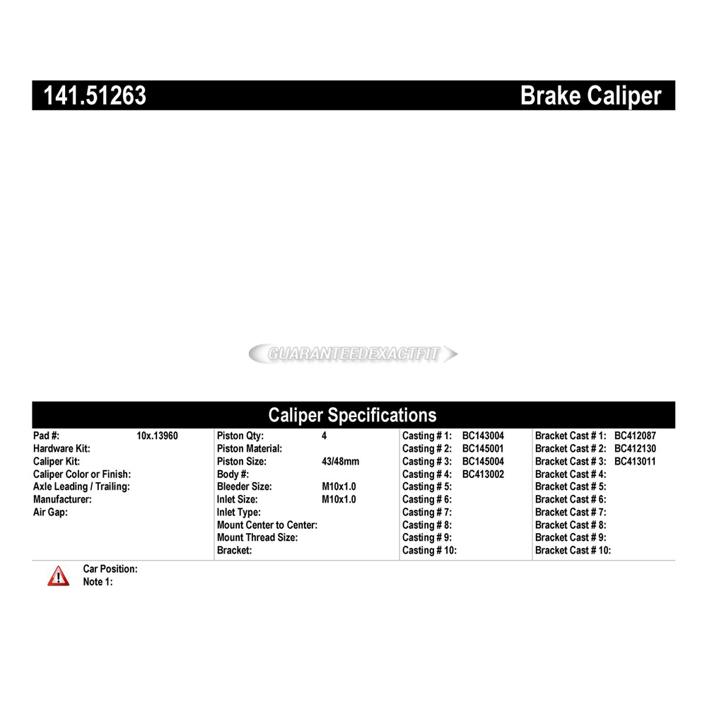 2012 Hyundai Genesis Brake Caliper