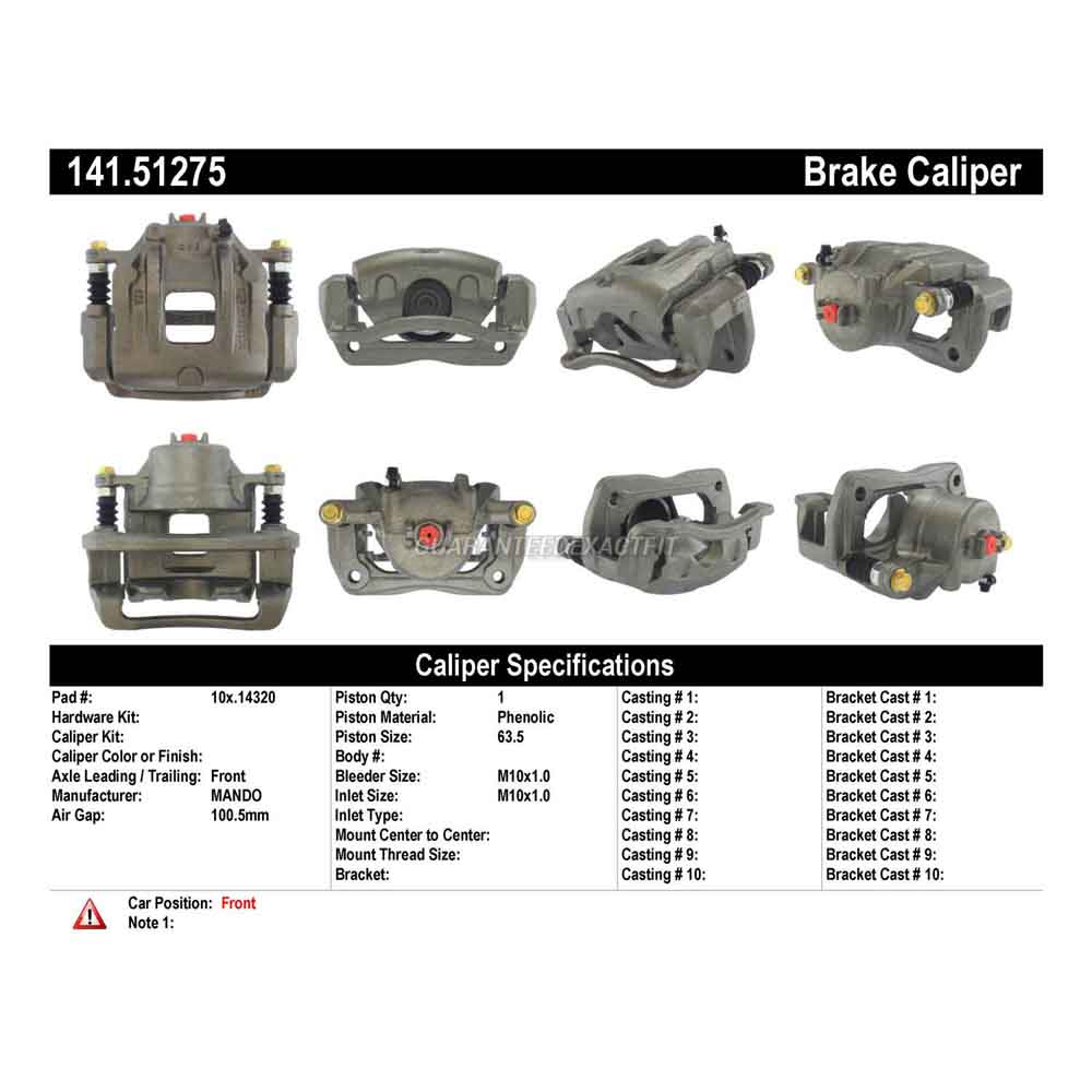 2012 Kia Sorento Brake Caliper