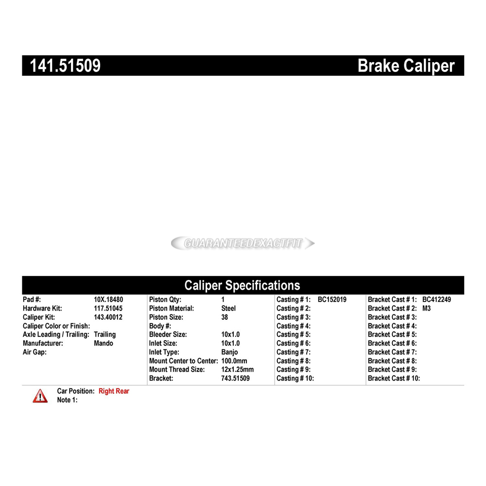 2017 Hyundai Tucson Brake Caliper