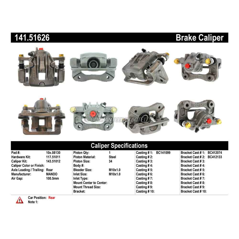 2007 Hyundai Azera Brake Caliper