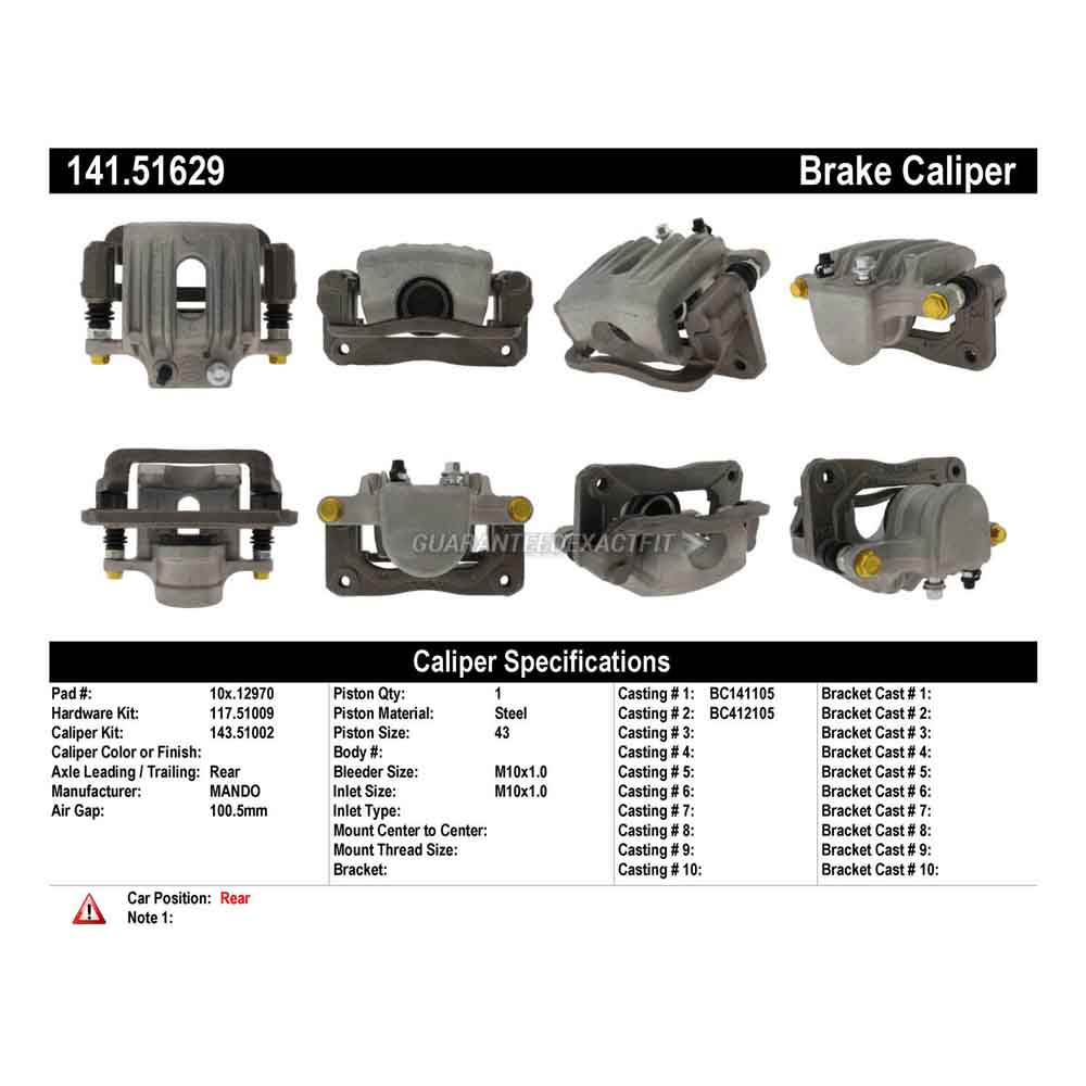 2007 Hyundai Santa Fe Brake Caliper