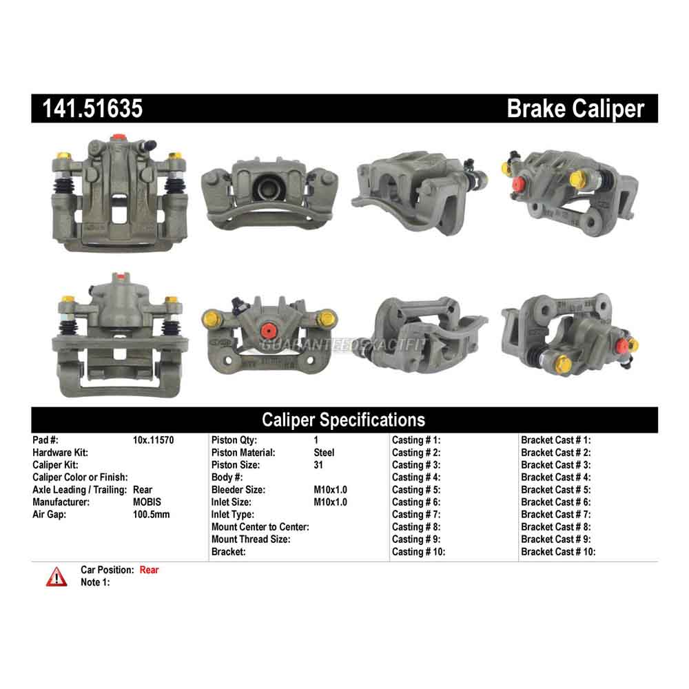 2009 Hyundai Elantra Brake Caliper