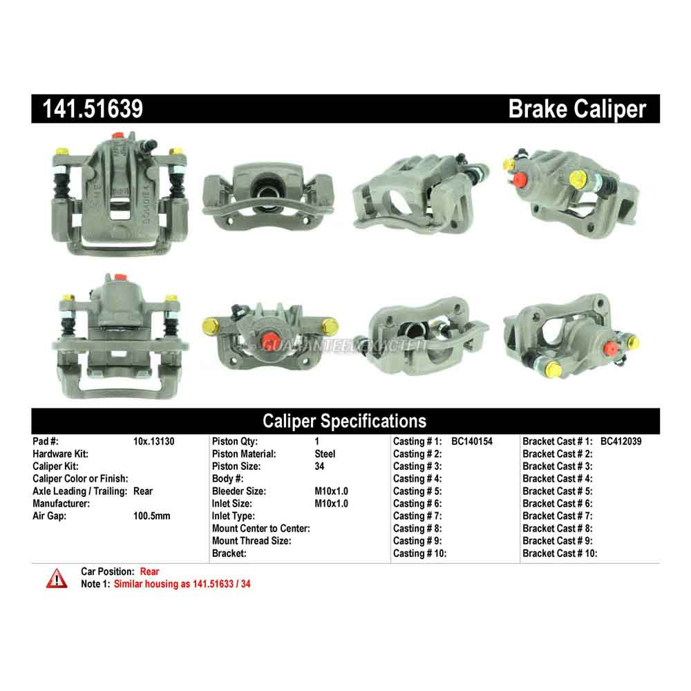 2009 Hyundai Sonata Brake Caliper