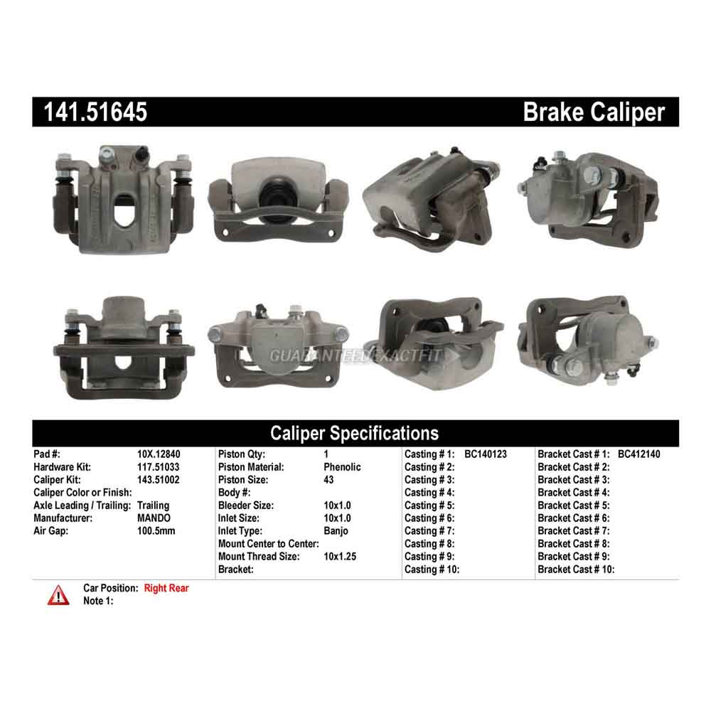 2012 Kia Sorento Brake Caliper