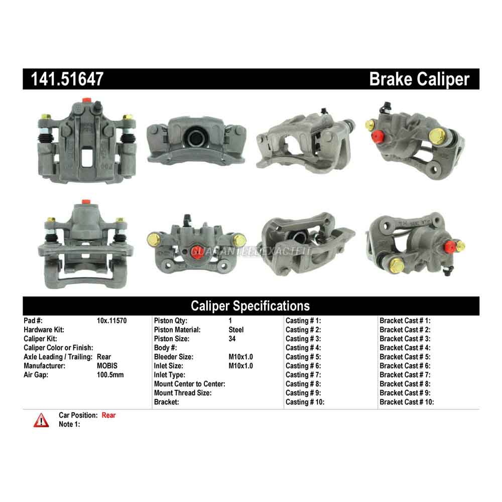 2012 Hyundai Tucson Brake Caliper