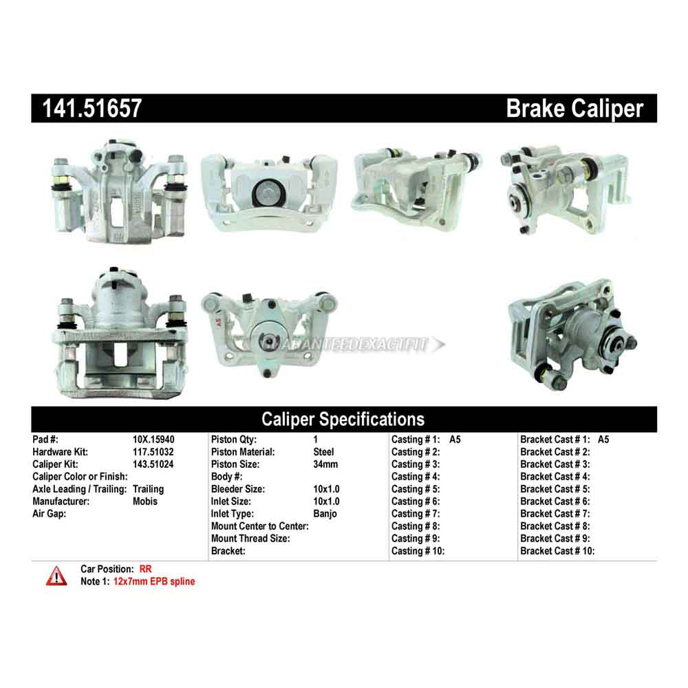 2015 Hyundai Elantra GT Brake Caliper