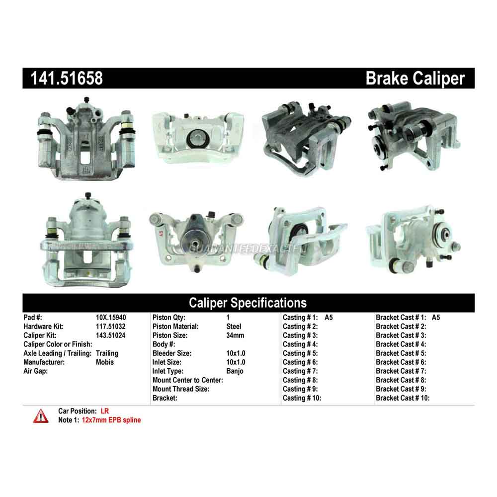 2016 Hyundai Elantra GT Brake Caliper